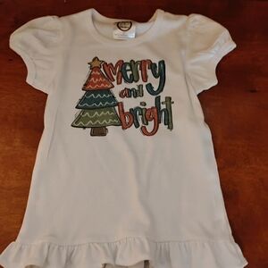 Merry and Bright Kids Shirt - White